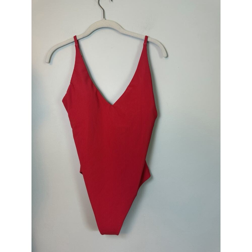 Beach Riot Core Collection Reese One Piece Sz M Red - Picture 10 of 14